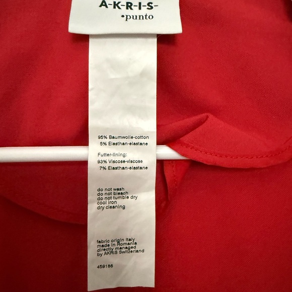 Akris Vibrant Red Jacket Women’s Size 8 - Picture 5 of 8